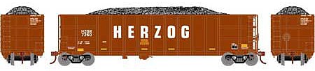 Athearn Thrall High Side Gondola With Load HZGX/Brown #7260 N Scale Model Train Freight Car #3836