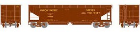 Athearn RTR 40' Offset Ballast Hopper With Load UP #90450 HO Scale Model Train Freight Car #7085