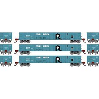 Athearn RTR 52' Mill Gondola Rock Island (3) HO Scale Model Train Freight Car Set #8391
