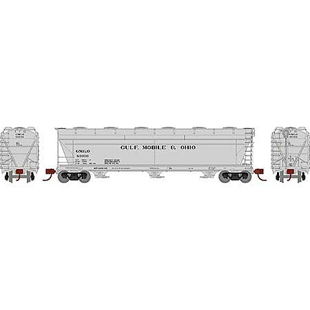 Athearn ACF 4600 3-bay Center Flow Covered Hopper GM&O #81016 N Scale Model Train Freight Car #8497