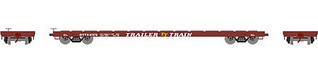 Athearn HO RTR 60 Flat, Trailer Train/Brown #97076