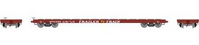 Athearn HO RTR 60' Flat, Trailer Train/Brown #97076 Athearn HO RTR 60' Flat, Trailer Train/Brown #97076
