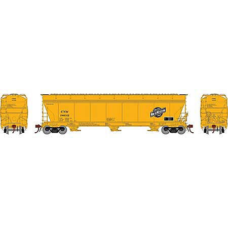 Athearn 4600 3-Bay Center Flow covered Hopper C&NW #180312 HO Scale Model Train Freight Car #g15852