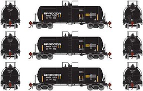 Athearn HO 13,600-Gallon Acid Tank, Procor (3) Athearn HO 13,600-Gallon Acid Tank, Procor (3)