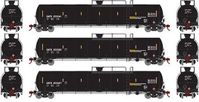 Athearn HO 33,900-Gallon LPG Tank/Late, GATX (3) Athearn HO 33,900-Gallon LPG Tank/Late, GATX (3)