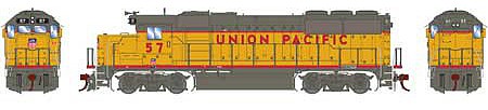 Athearn HO GP50 Phase 1 w/DCC & Sound,UP/Yellow & Grey #57