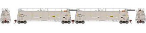 Athearn HO TankTrain Intermediate, GATX/White #1 (2) Athearn HO TankTrain Intermediate, GATX/White #1 (2)