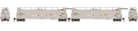 Athearn HO TankTrain Intermediate, GATX/White #3 (2) Athearn HO TankTrain Intermediate, GATX/White #3 (2)