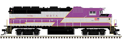 Atlas GMD GP40-2W DCC MBTA #1122 HO Scale Model Train Diesel Locomotive #10002739