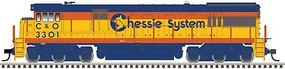 Atlas U30C Phase 1 DCC Chessie System #3300 HO Scale Model Train Diesel Locomotive #10003920