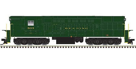 Atlas FM H-24-66 Phase 1B Trainmaster - Standard DC - Master(R) Silver Reading #804 (green, gold)