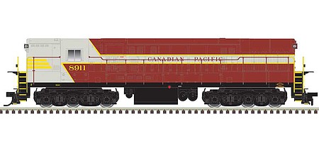 Atlas FM H-24-66 Phase 2 Trainmaster - Standard DC - Master(R) Silver Canadian Pacific #8911 (Late Scheme, gray, maroon, yellow)