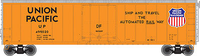 Atlas AAR 50 Plug-Door Boxcar Union Pacific #499020 HO Scale Model Train Freight Car #20001376