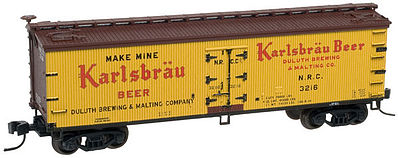 Atlas 40 Wood Reefer Karlsbrau Beer NRC #3215 HO Scale Model Train Freight Car #20002717