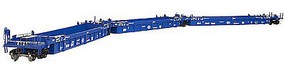 53' 3-Unit Articulated Well Car Pacer Stack Train HO Scale Model Train Freight Car #20002839