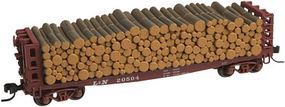 42' Pulpwood Flatcar Louisville & Nashville HO Scale Model Train Freight Car #20002875