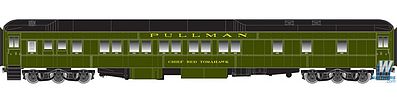 Atlas Heavyweight Pullman 10-1-1 Sleeper Chief Red Tomahawk HO Scale Model Train Passenger #20003613