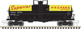 11,000-Gallon Tank Car Superior Propane #55177 HO Scale Model Train Freight Car #20003747