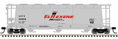 Atlas ACF 3-Bay Cylindrical Hopper El Rexene #60787 HO Scale Model Train Freight Car #20004364