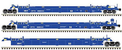 Atlas 53 Well Car TTX 888443 (3) HO Scale Model Train Freight Car Set #20004612