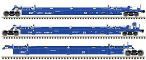 HO 53' Articulated Well Car, TTX/xBran #888443