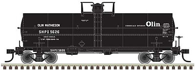 Atlas 11,000-Gallon Tank Car Olin Chemicals Division HO Scale Model Train Freight Car #20004676