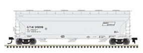 Atlas 4650 Centerflow Covered Hopper Grand Trunk Western HO Scale Model Train Freight Car #20004797