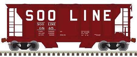 Atlas SOO Line PS-2 Covered Hopper #6879 HO Scale Model Train Freight Car #20005050