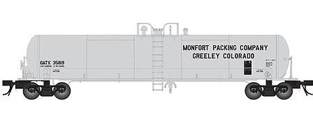 Atlas 20,700 Gallon Tank car Monfort Packing #35817 HO Scale Model Train Freight Car #20005398