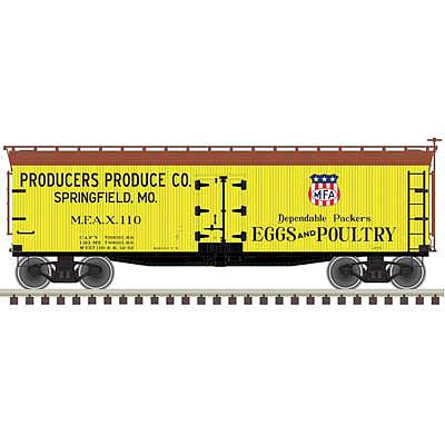 Atlas 40 Wood Reefer Producers Produce Co #111 HO Scale Model Train Freight Car #20005849