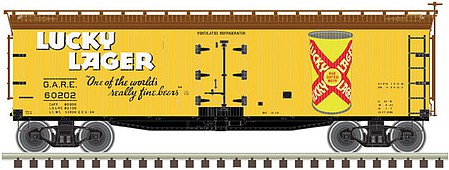 Atlas 40 Wood Reefer Lucky Lager #60197 HO Scale Model Train Freight Car #20006324