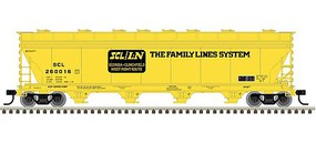 Atlas ACF 5250 Centerflow Covered Hopper SCL #260016 HO Scale Model Train Freight Car #20006400