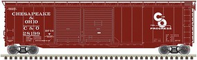 Atlas 50' Double Door Boxcar Chesapeake & Ohio #28124 HO Scale Model Train Freight Car #20006573