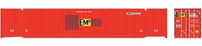 Atlas 53' Jindo Container EMP Ex-HUB Set 1 HO Scale Model Train Freight Car Load #20006663 Atlas 53' Jindo Container EMP Ex-HUB Set 1 HO Scale Model Train Freight Car Load #20006663