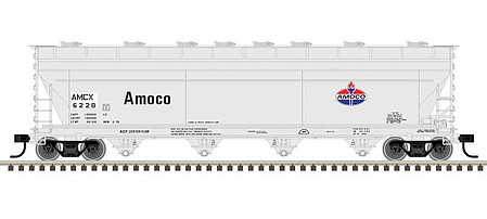 Atlas ACF 5250 Centerflow Covered Hopper Amoco #6228 HO Scale Model Train Freight Car #20006904