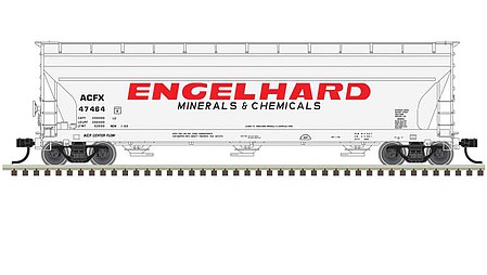 Atlas 4650 3-bay Centerflow Hopper Engelhard #47464 HO Scale Model Train Freight Car #20006934