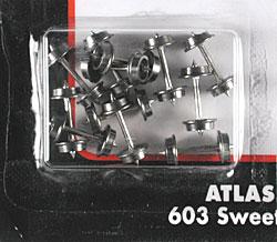 Atlas 33 Metal Wheels/Axles (12) N Scale Model Train Trucks #22020