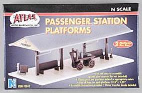 Atlas Passenger Station Platform Kit (2) N Scale Model Railroad Trackside Accessory #2842
