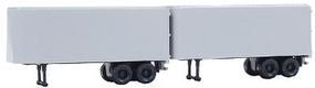 Atlas 24' Trailer 2-Pack Undecorated N Scale Model Railroad Vehicles #2930 Atlas 24' Trailer 2-Pack Undecorated N Scale Model Railroad Vehicles #2930
