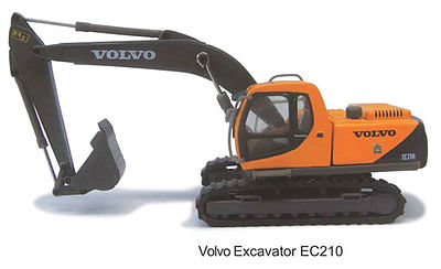 Atlas Volvo Excavator EC210 HO Scale Model Railroad Vehicle #30000084