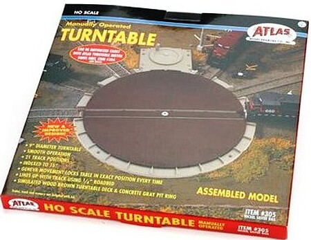 Atlas Turntable Manual N/S HO Scale Nickel Silver Model Train Track #305