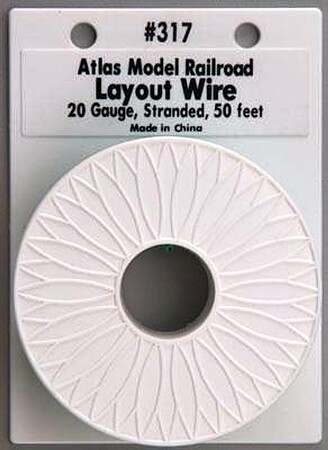 Atlas Layout Wire #20 Green 50 Model Railroad Hook-Up Wire #317