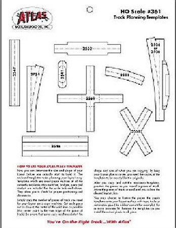 Atlas Scale Track Template Kit HO Scale Model Train Track Accessory #361