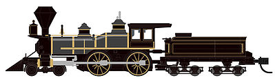Atlas 4-4-0 Locomotive Unlettered N Scale Model Train Steam Locomotive #40000465