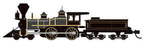 4-4-0 Locomotive Unlettered N Scale Model Train Steam Locomotive #40000465
