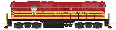 Atlas EMD GP7 Phase 1 w/DCC - Boston & Maine #1565 N Scale Model Train Diesel Locomotive #40002188