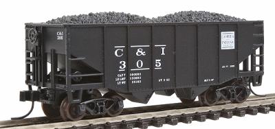 Atlas 55-Ton Fishbelly Hopper Flat End Cambria & Indiana #305 N Scale Model Train Freight Car #41301