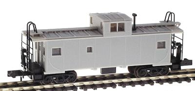 Atlas Standard Cupola Caboose - Ready to Run Undecorated N Scale Model Train Freight Car #43000