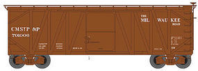 USRA Single-Sheathed Wood Boxcar Milwaukee Road N Scale Model Train Freight Car #50001255