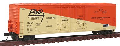 Atlas Evans 53 Double Plug-Door Boxcar Plywood Marketing N Scale Model Train Freight Car #50001405